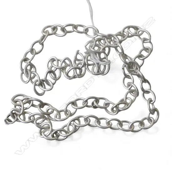 SILVER CHAIN NECKLACE, 67gm, no silver mark