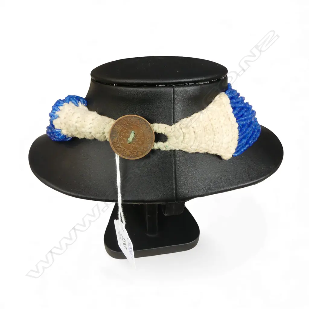 MULTI STRAND BLUE GLASS BEAD NECKLACE, L.600mm Image 1++