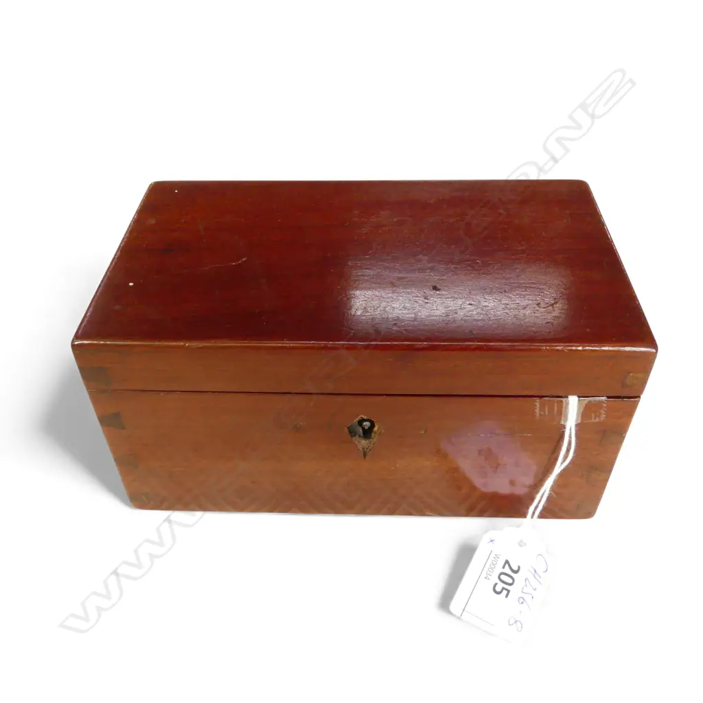 C.1900 MAHOGANY JEWELLERY BOX the fitted interior w jewellery Image 1++