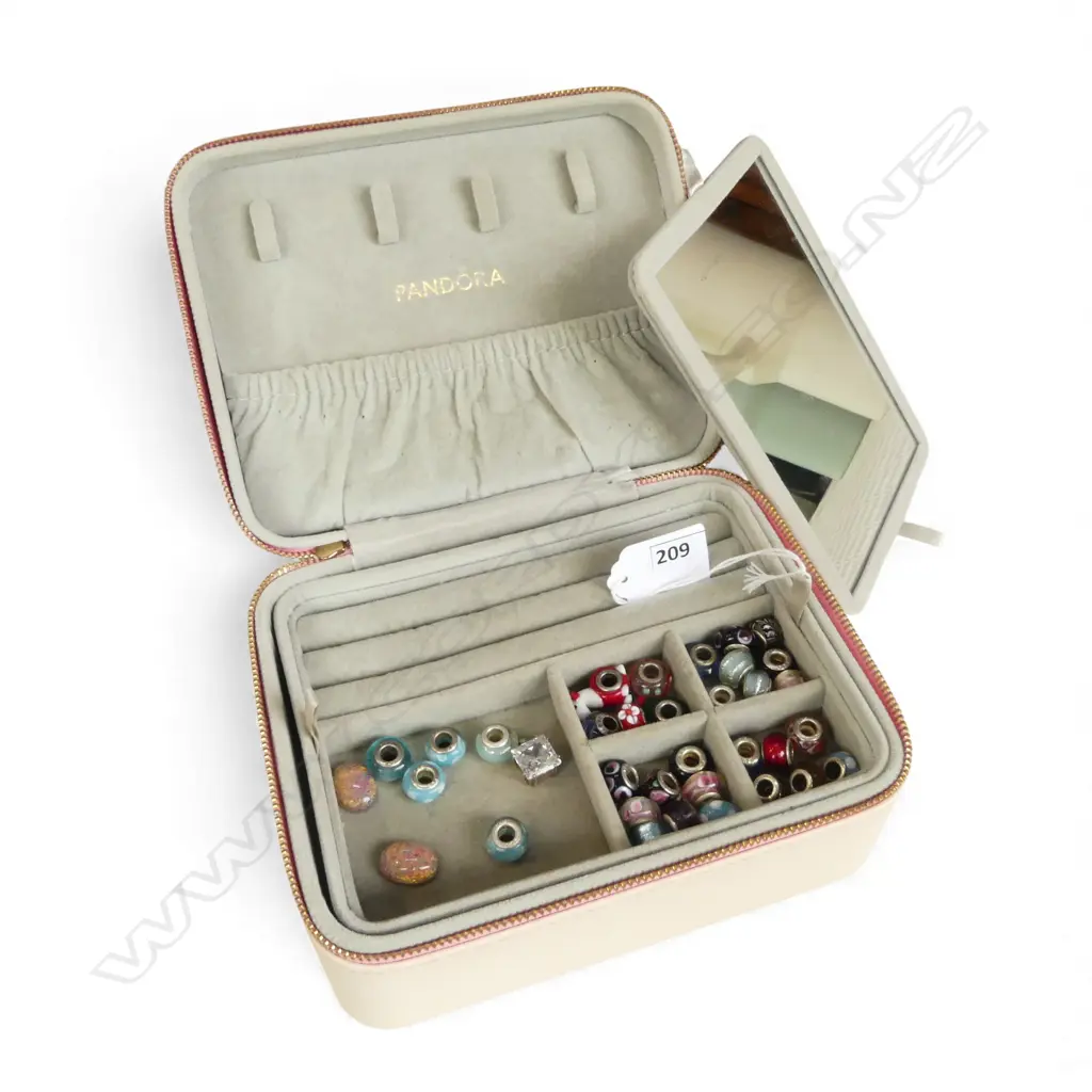32 ASST. CHARMS (EVOLVE ... ETC) + 2 FAUX OPALS & 925 CZ PENDANT ALL IN PANDORA JEWELLERY BOX Image 1++