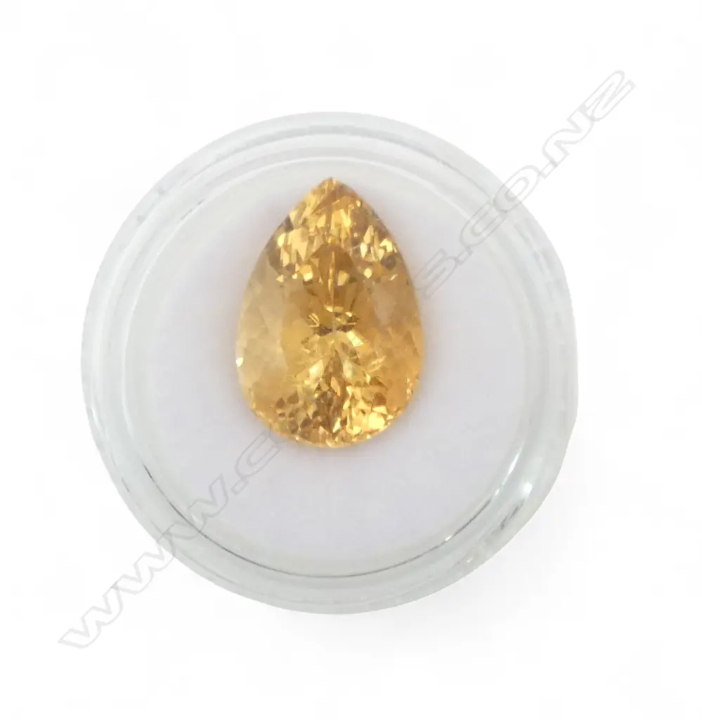 UNSET PEAR CUT CITRINE, 9.2ct Image 1++
