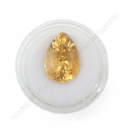 UNSET PEAR CUT CITRINE, 9.2ct