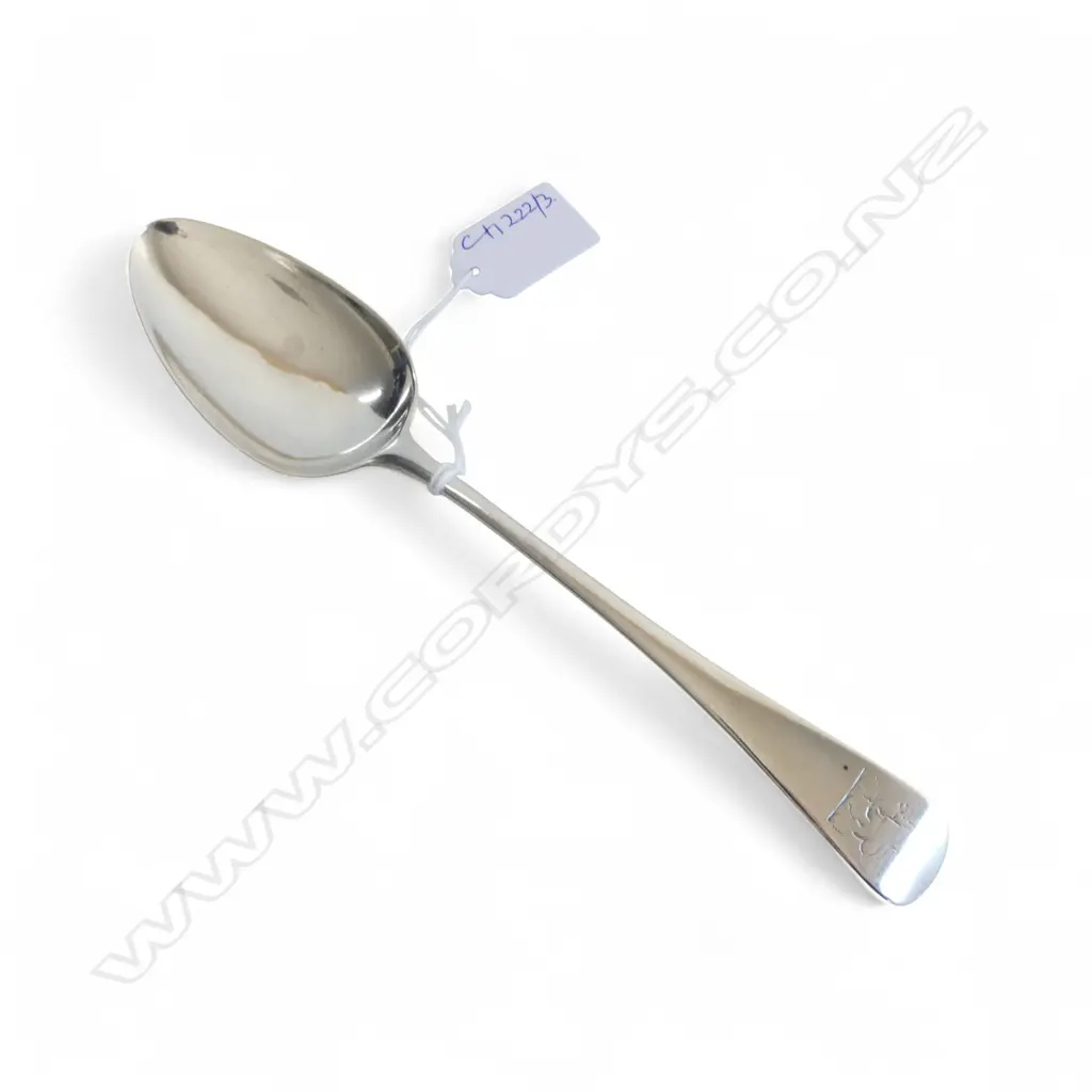 STG SILVER TABLE SPOON, LONDON 1801 L.220mm 63gms Image 1++