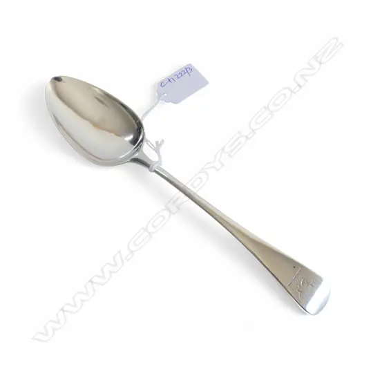STG SILVER TABLE SPOON, LONDON 1801 L.220mm 63gms