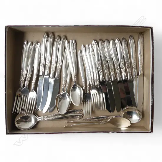 42PC RODD BALLERINA CUTLERY SET COMPLETE 6 PLACE SETTING & 2 SERVING SPNS SILVER PLATED 