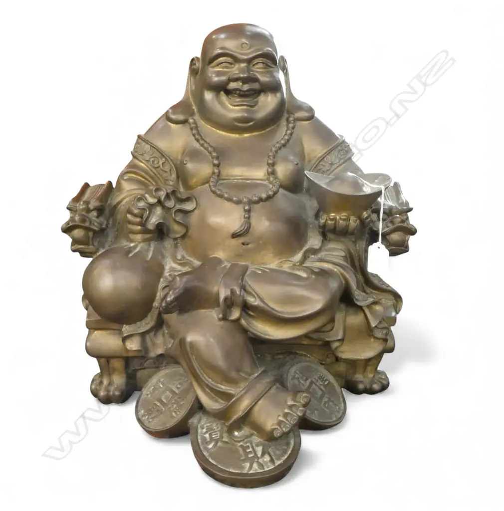 CHINESE HEAVY BRASS BUDAI H.410mm Image 1++