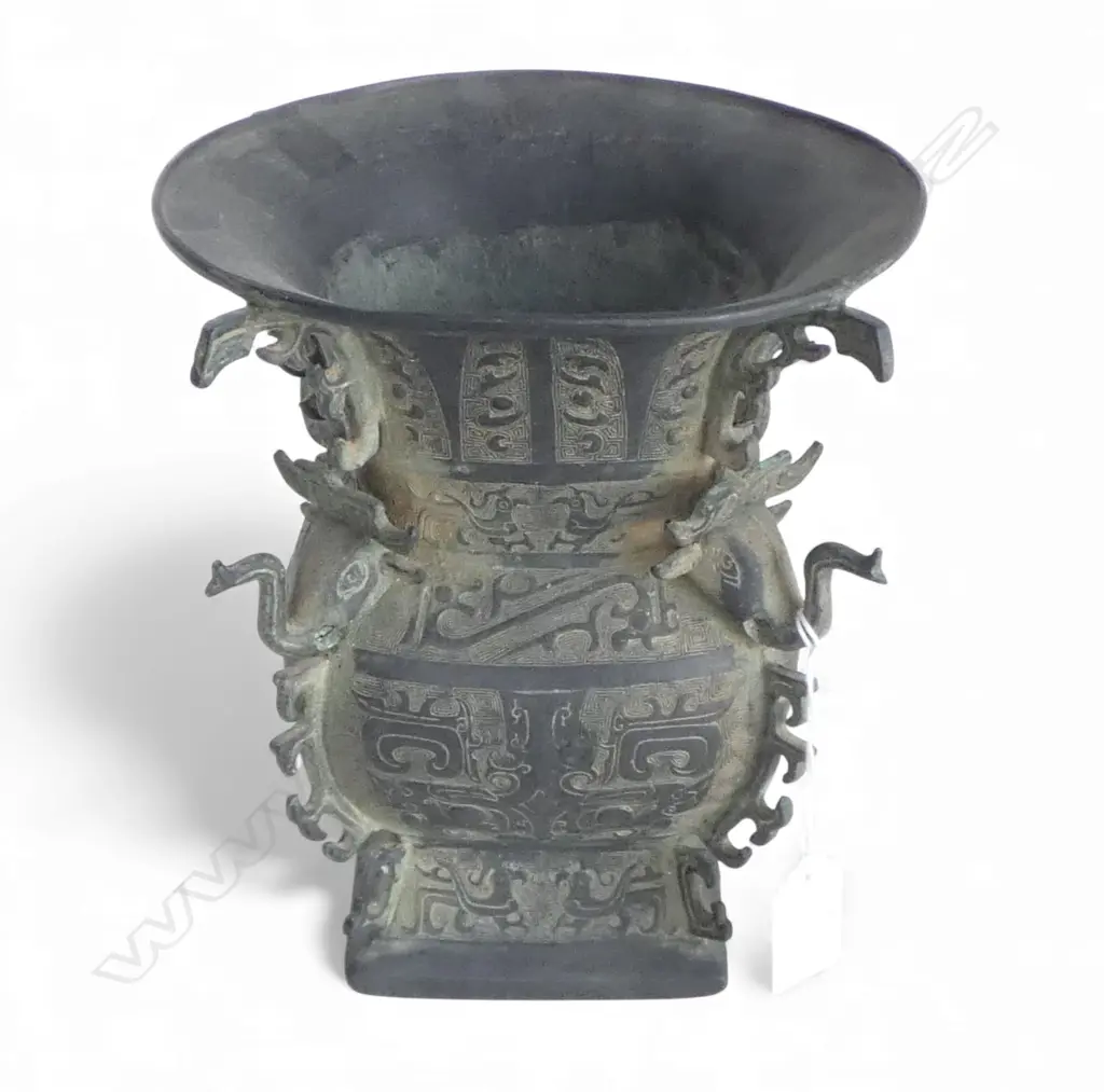 ARCHAIC STYLE BRONZE VASE H.210mm Image 1++