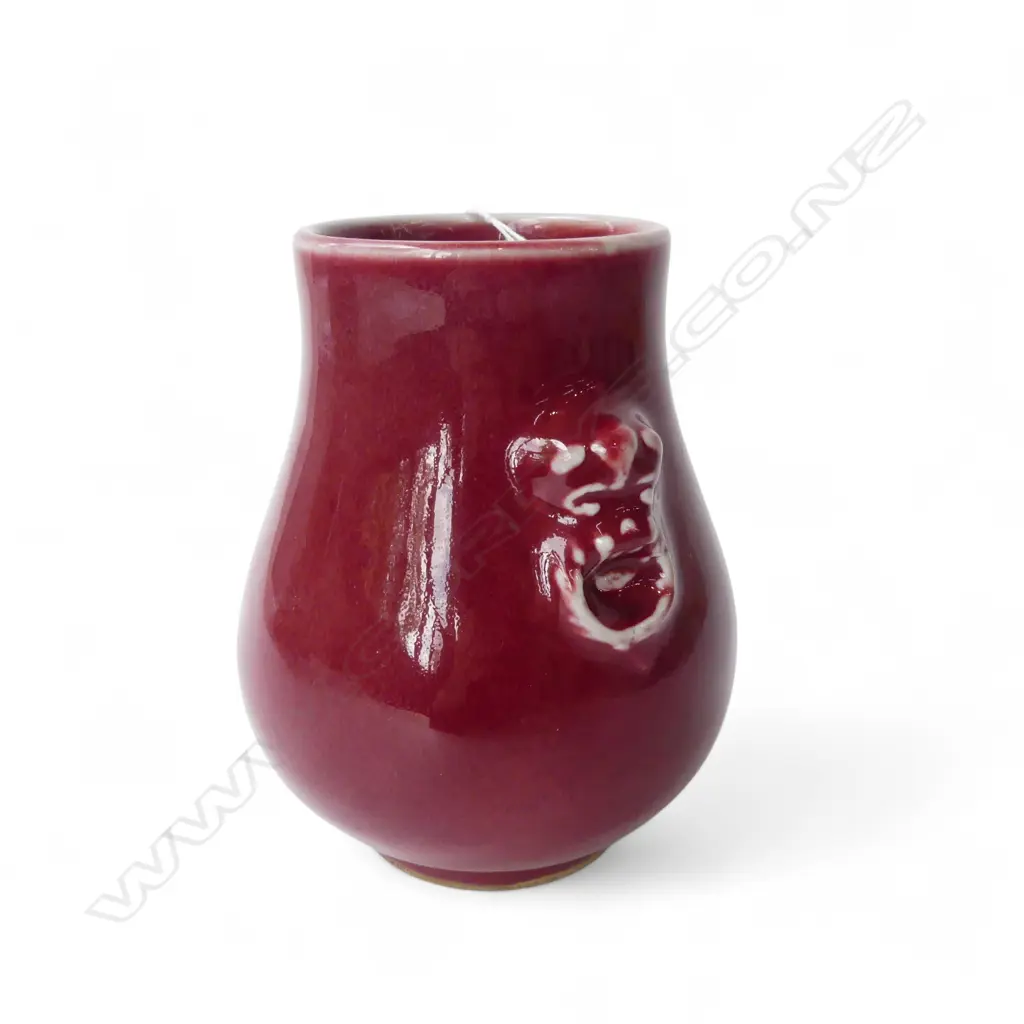 CHINESE RED GLAZED VASE H.150mm Image 1++