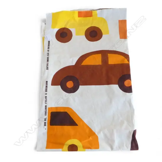 VINTAGE MARIMEKKO KATSUJI WAKISAKA "BO BOO..." FABRIC PIECE 1100 x 1300mm approx