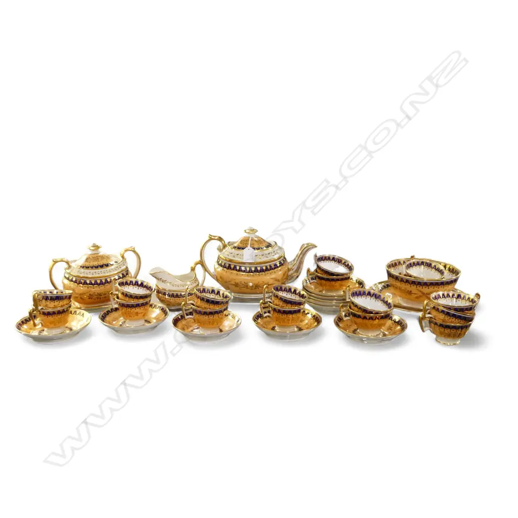 REGENCY TEA SET, SOME HAIRLINES & OLD STAPLE REPAIRS Image 1++