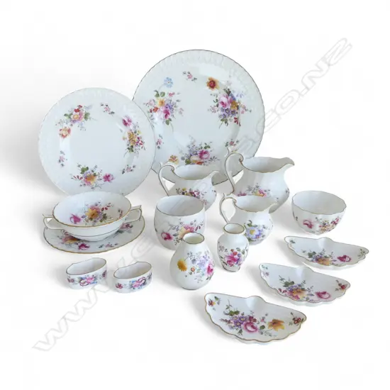 ASST. ROYAL CROWN DERBY FLORAL PAT. CHINA 