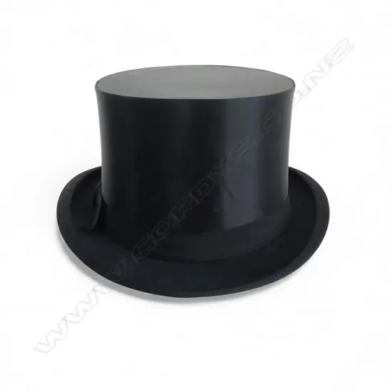 'ESKO' CHAPEAU-CLAQUE SILK TOP HAT size 59-60