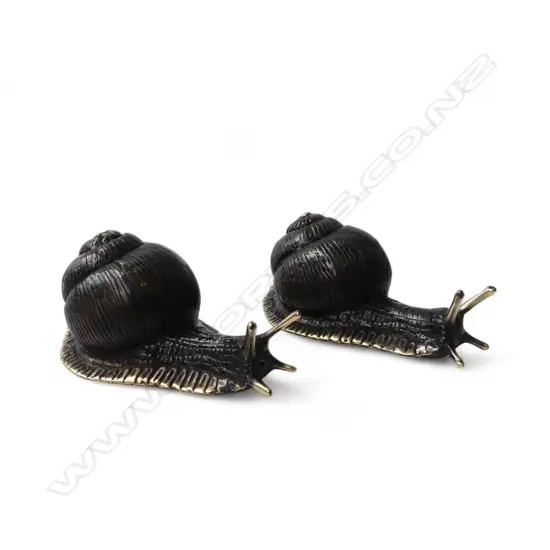 2 BRONZED SNAILS L.125mm