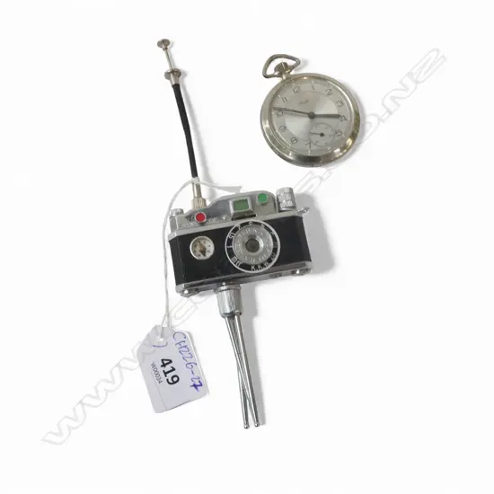 PART BOXED K.K.W. CAMERA LIGHTER + 20thC POCKET WATCH