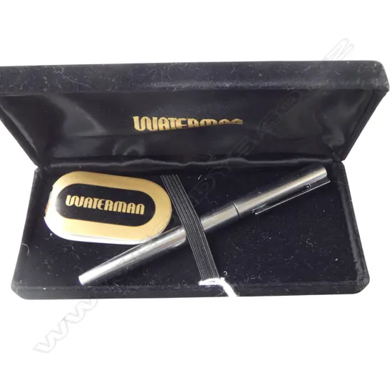 VINTAGE WATERMAN FOUNTIAN PEN WITH LABEL IN CASE UNUSED 