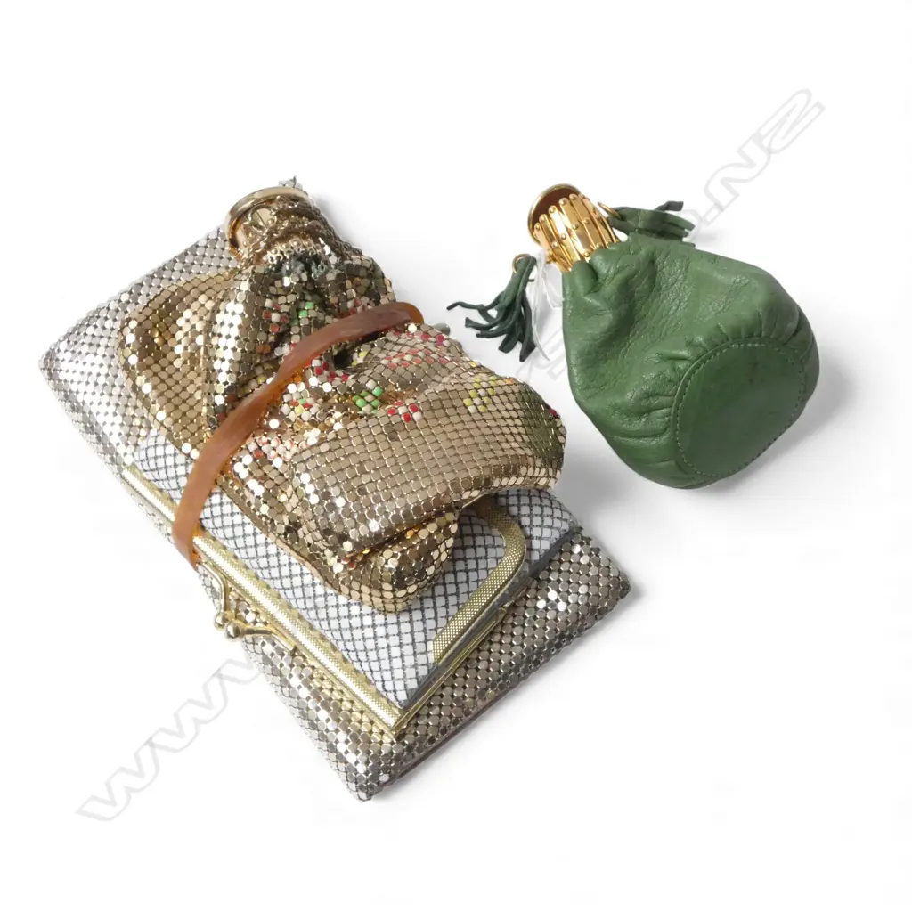 4 OROTON (REAL OR TYPE?) PURSES + GREEN LEATHER misers type PURSE Image 1++