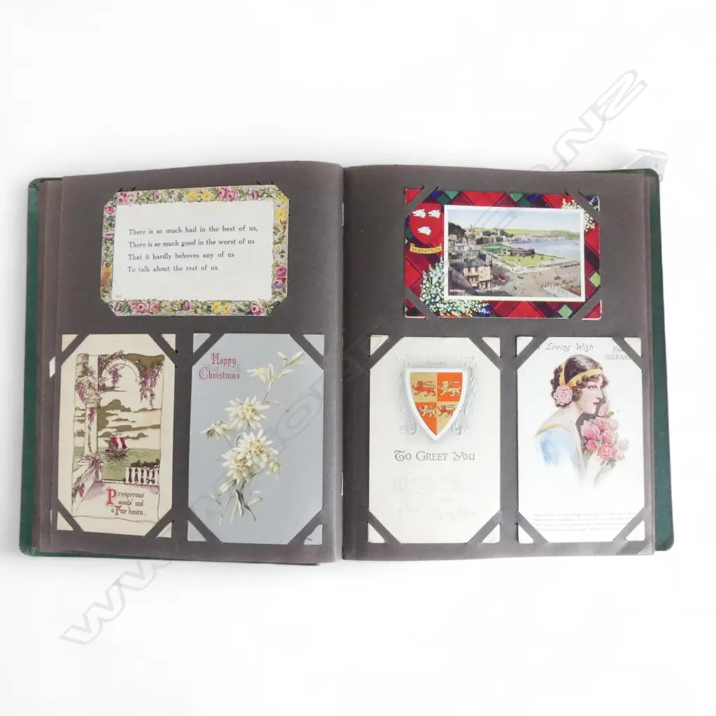 VINTAGE POSTCARD ALBUM Image 1++