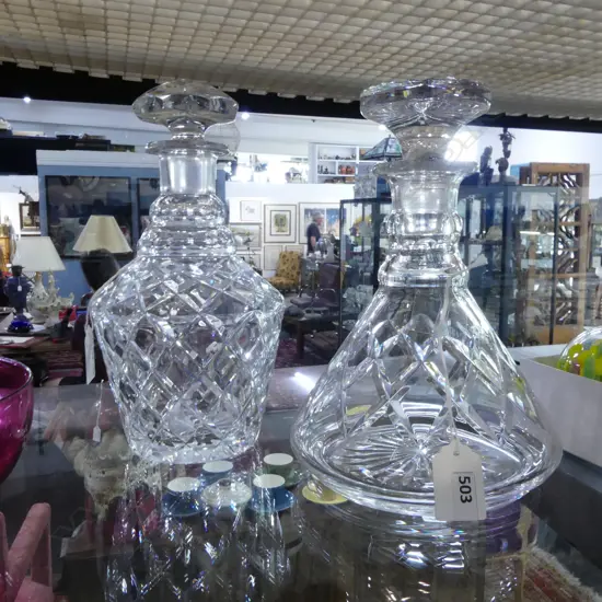 2 CUT CRYSTAL DECANTERS
