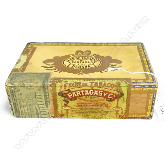 CUBAN CIGAR BOX, UNOPENED W.220mm
