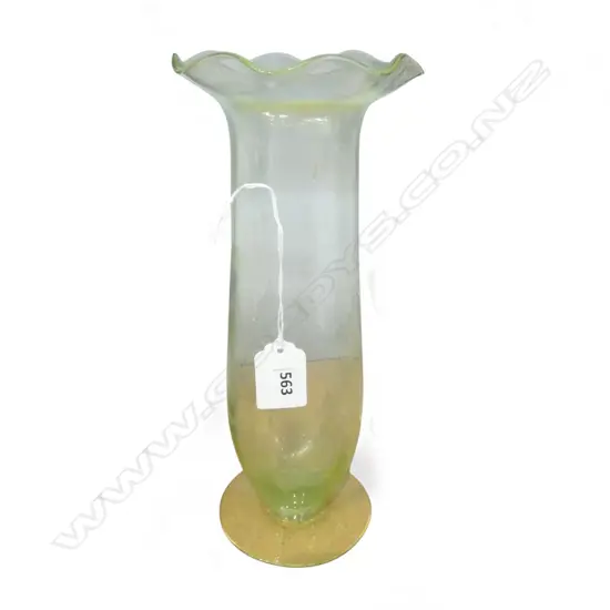 URANIUM GLASS VASE H.260mm