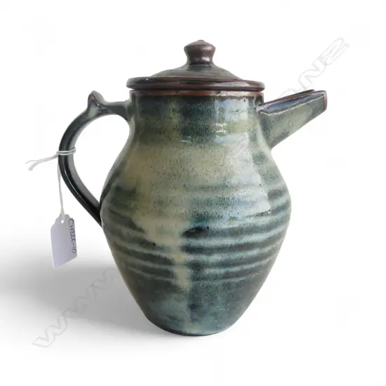 EARLY PETER STITCHBURY ABUJA PERIOD LIDDED COFFEE POT double stamp, small crack to rim and lid