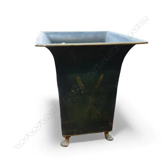 CHINOISERIE TOLE WASTE PAPER BIN H.325mm