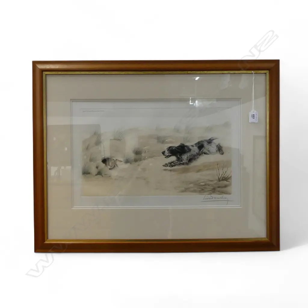 **RTV** LEON DANCHIN (FRENCH 1887-1938) CHROMOLITHOGRAPH, SIGNED 305x485mm Image 1++