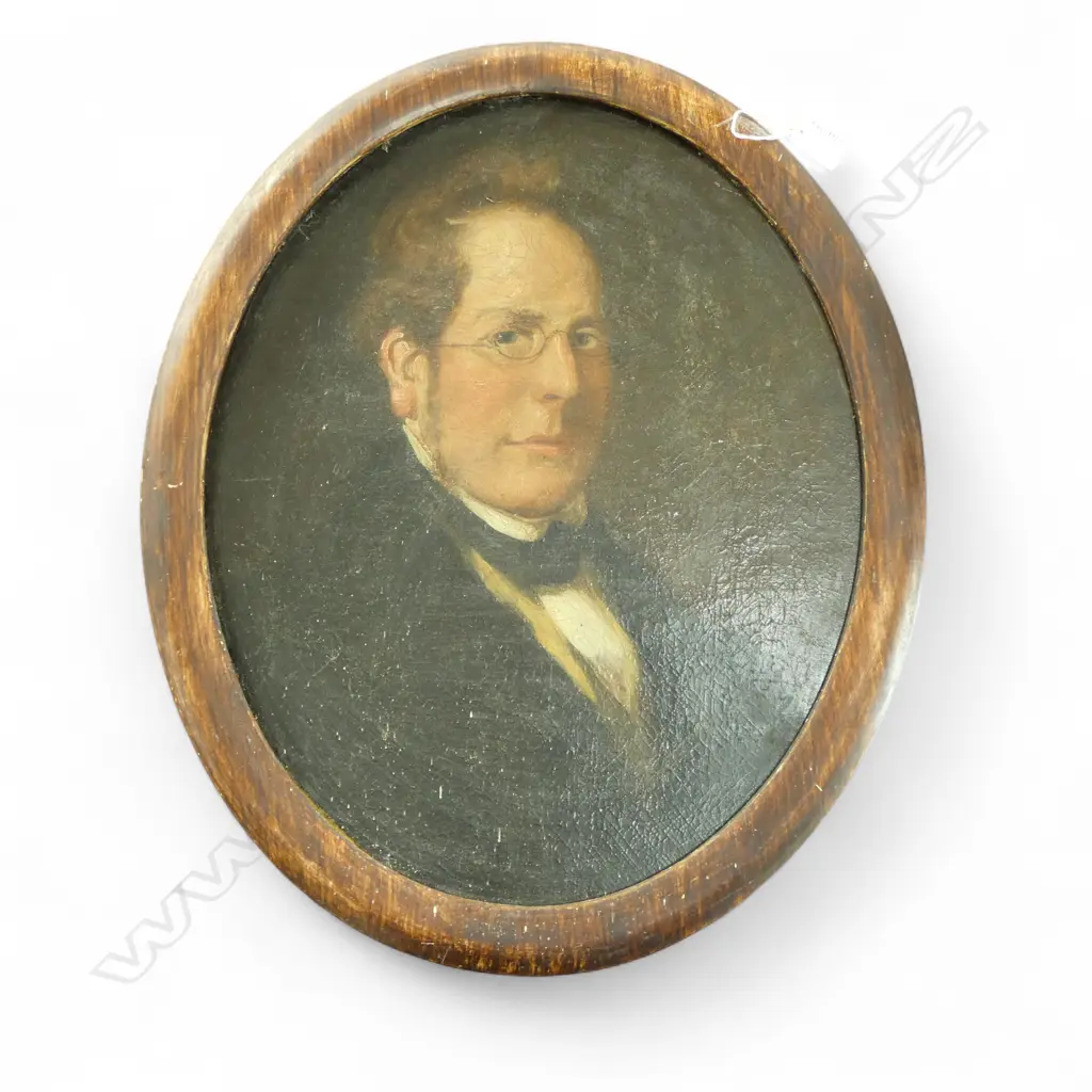 SIR W. J. FOX, SELF PORTRAIT, OIL ON BOARD 495x390mm loose in oval frame Image 1++