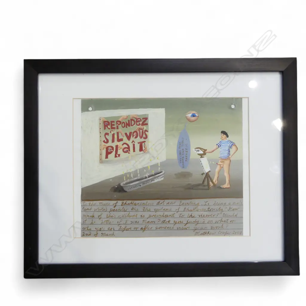 MATT COUPER, REPONDEZ, OIL ON TIN, SIGNED & DATED 2007, 195x230mm Image 1++