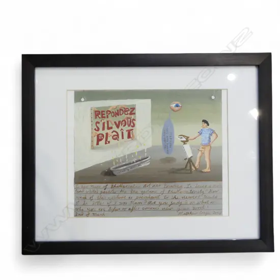 MATT COUPER, REPONDEZ, OIL ON TIN, SIGNED & DATED 2007, 195x230mm