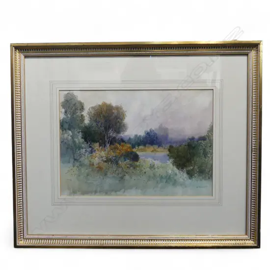 WALTER WRIGHT, UNTITLED LANDSCAPE, WATERCOLOUR, SIGNED, 235x240mm