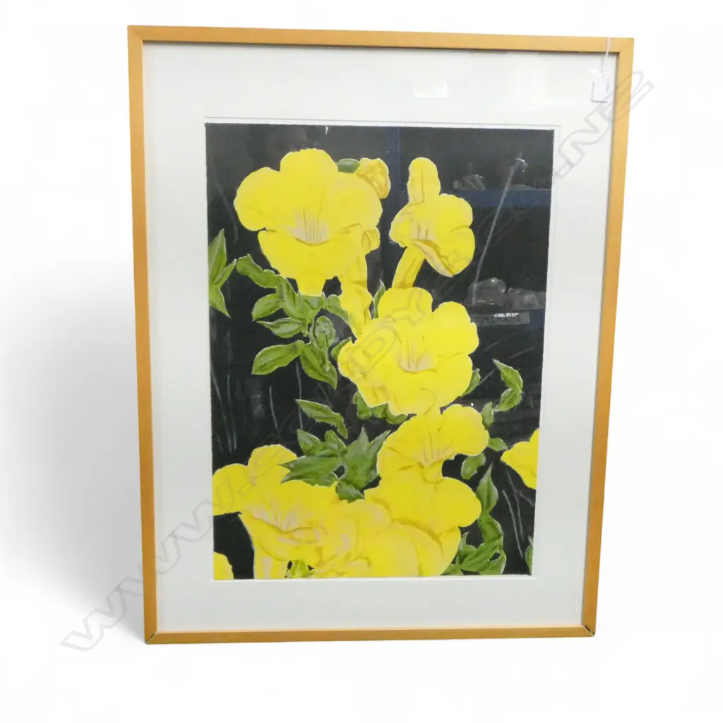 ARTIST UNKNOWN, FLORAL STILL LIFE, PASTEL?, 875x490mm Image 1++