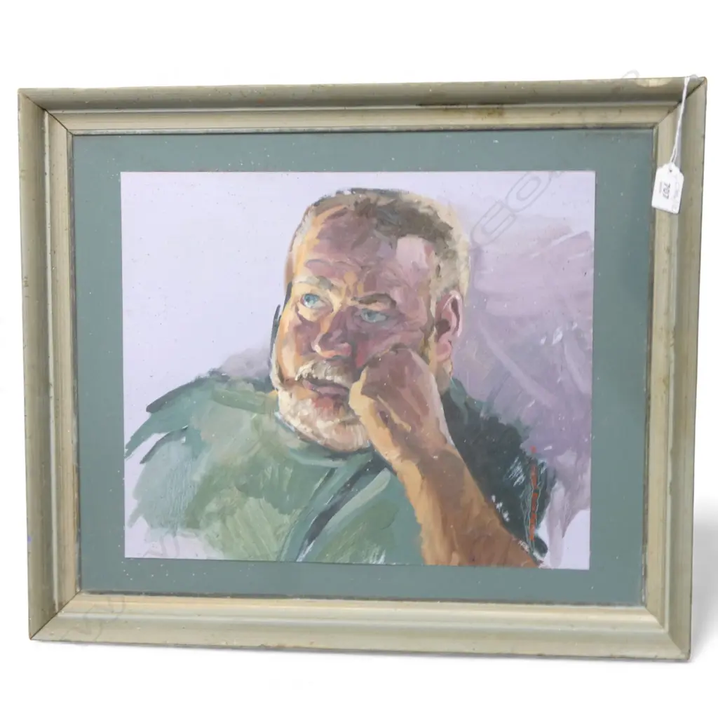 BARRY ROSS SMITH, PORTRAIT OF PETER BROWN, OIL ON CARD, 2000, SIGNED & DATED 320x380mm Image 1++