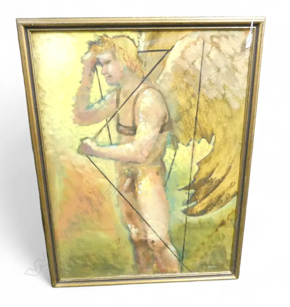 CHARLES ROSE (1921-2017) 'ICARUS' OIL ON BOARD 750x550mm Image 1++