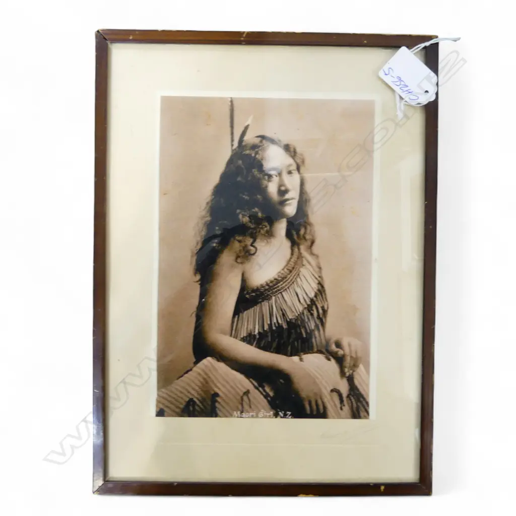 'MAORI GIRL N.Z.' PORTRAIT VINTAGE (1940) PHOTOGRAPH signed Gilbert ...cher after Frank James Denton; 1900-1910 Image 1++