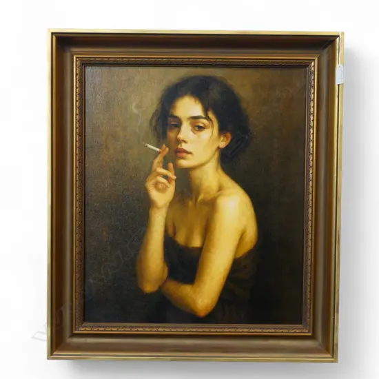 ART PRINT, WOMAN SMOKING 480x410mm