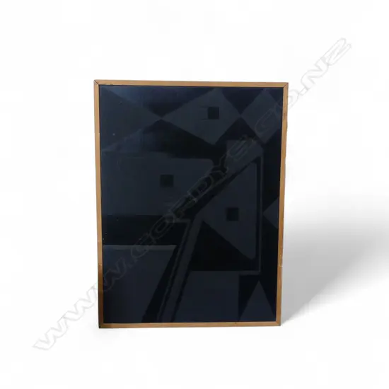 DAVID GRAHAM (NZ 1928-72) 'SET 80 - 3 BLACKS' ACRYLIC ON CANVAS, 1967 615x460mm SIGNED & DATED VERSO