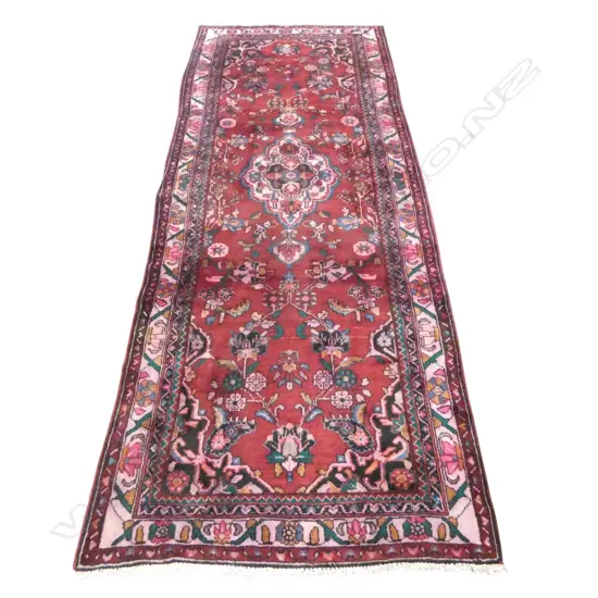 IRANIAN HAMADAN HAND KNOTTED WOOL PILE RUNNNER 2850x1100mm