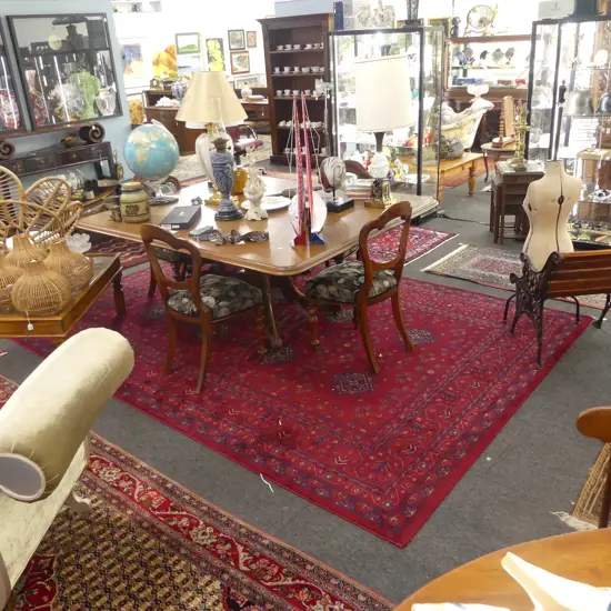 LG RED MACHINED RUG 3400x2400mm