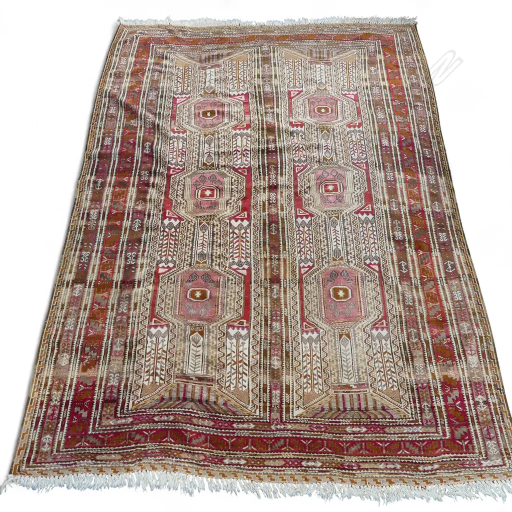 HAND KNOTTED ALL WOOL TURKMEN RUG 2700x1950mm Image 1++