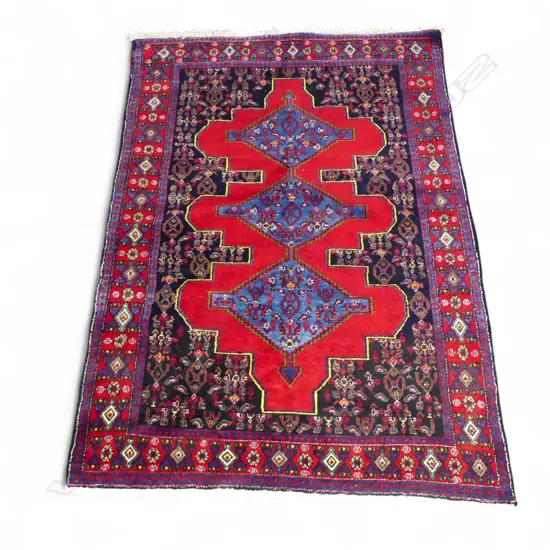 HAND KNOTTED WOOL PILE PERSIAN HAMADAN RUG 1150x1650mm