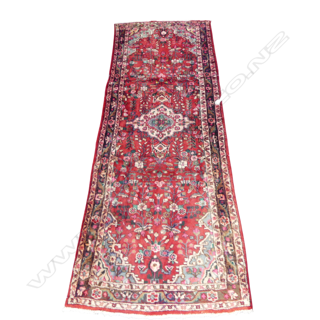 IRANIAN HAMADAN HAND KNOTTED WOOL PILE RUNNNER 3100x1060mm Image 1++