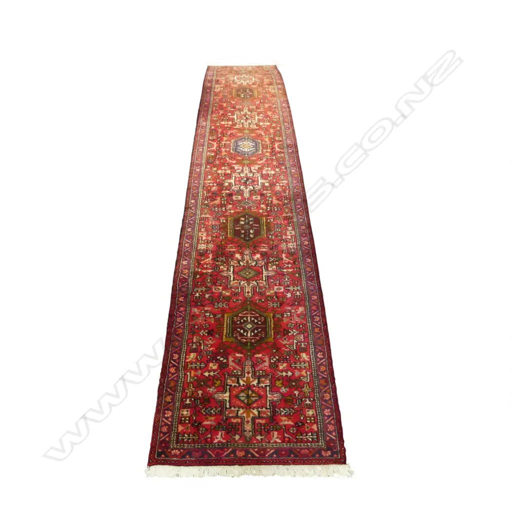 HAND KNOTTED WOOL PILE RUNNER 4400x680mm Image 1++