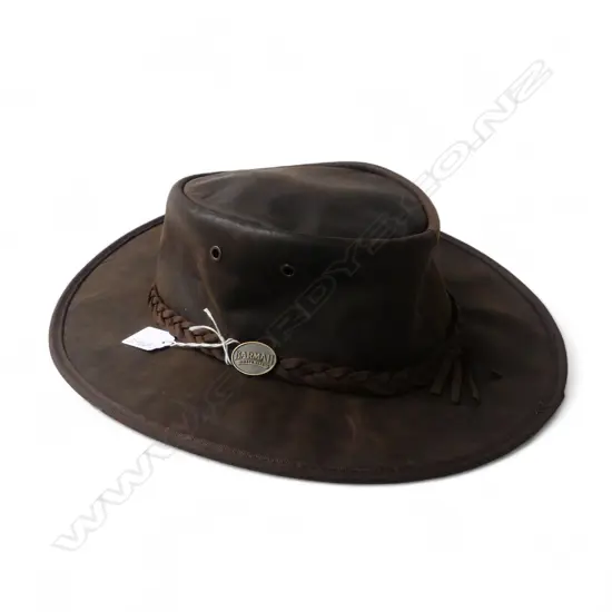 LEATHER BARMAH HAT; XX LARGE SIZE 