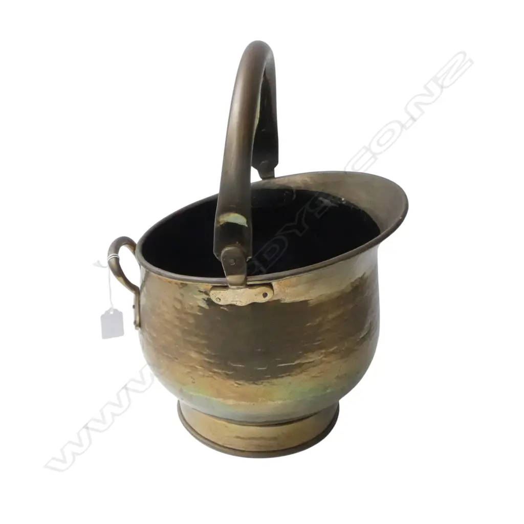 ANTIQUE COPPER COAL BUCKET H.265mm Image 1++