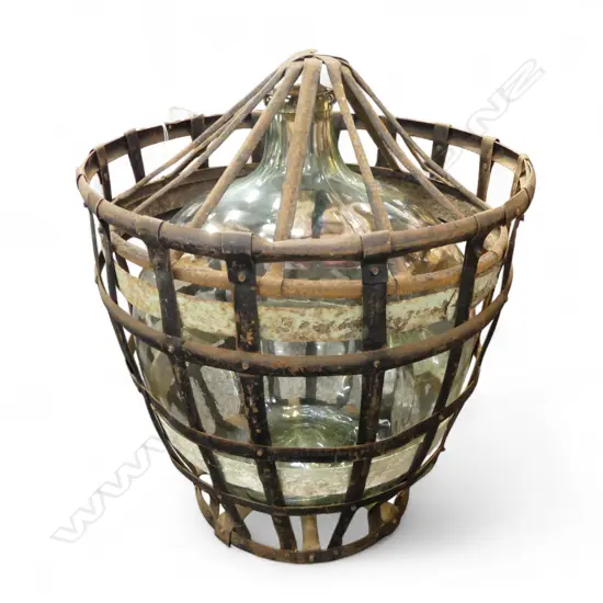 LG DEMI JOHN BOTTLE IN CAGE H.600mm