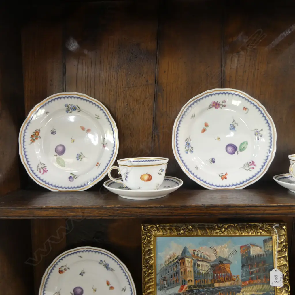 ITALIAN 'RICHARD GINORI' TEA SET + ENGLISH ASHET W.420mm Image 1++