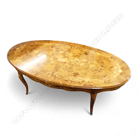 LG INLAID OVAL COFFEE TABLE 1500x770x510mm
