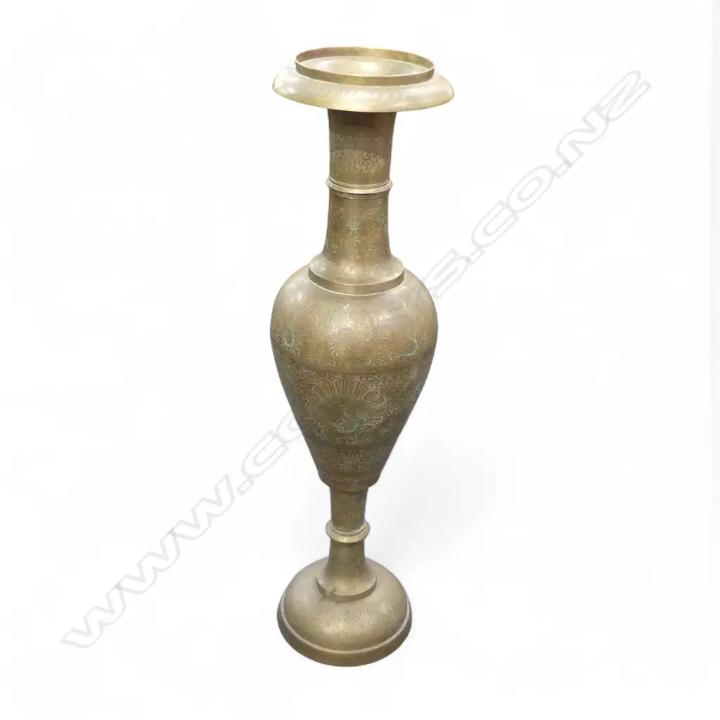 INDIAN BRASS FLOOR VASE H.1010mm 4kg Image 1++