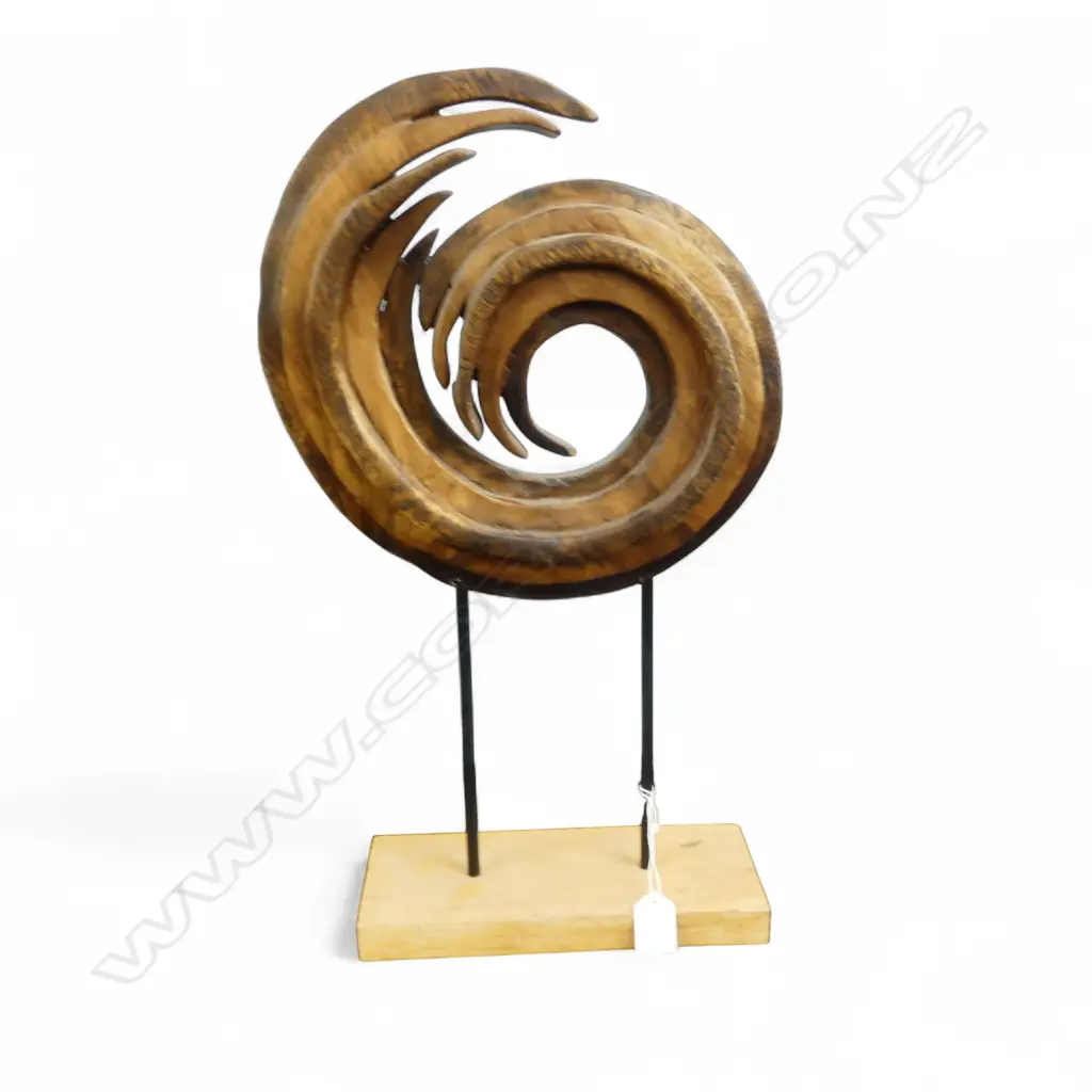 WOOD CARVED SCULPTURE H.510mm Image 1++